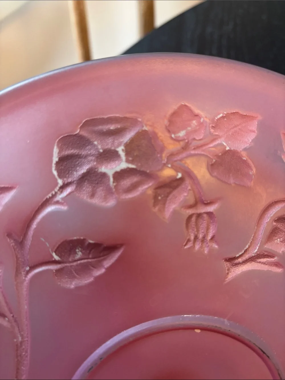 Vintage Pink Depression Glass Center Handle Serving Tray 10